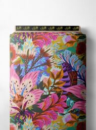 Petal flower style with pink,green colors