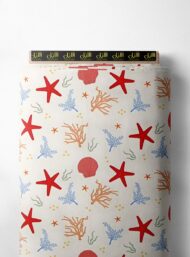 Starfish ocean and sky style with red,blue colors