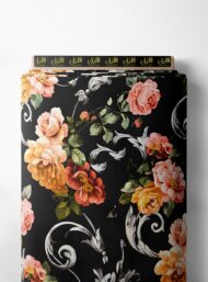 Rose flower style with pink,orange colors