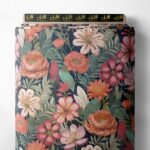 Petal flower style with pink,green colors