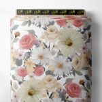 Petal flower style with pink,white colors