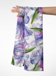 Iris flower style with purple,green colors - Image 3