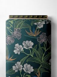 Petal flower style with green,white colors