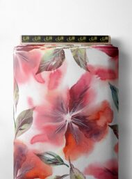 Leaf flower style with red,green colors