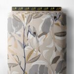 Leaf flower style with grey,brown colors