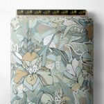 Bloom flower style with green,yellow colors