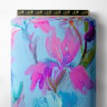 Petal flower style with blue,pink colors