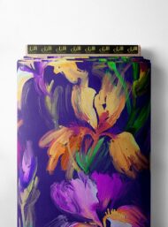 Petal flower style with purple,green colors