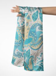 Leaf flower style with blue, green colors - Image 3