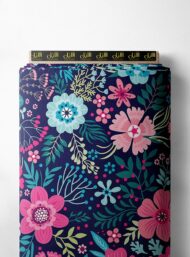 Petal flower style with pink,green colors