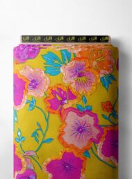 Bloom flower style with pink,yellow colors