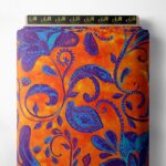 Bloom flower style with blue,orange colors