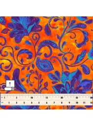 Bloom flower style with blue,orange colors - Image 5