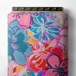 Petal flower style with pink,blue colors