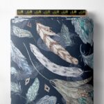 Leaf flower style with blue,white colors