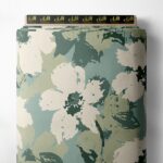 Bloom flower style with green,white colors