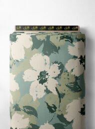 Bloom flower style with green,white colors