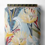 Petal flower style with yellow,green colors