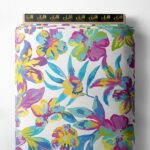 Bloom flower style with pink,blue colors