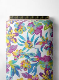 Bloom flower style with pink,blue colors