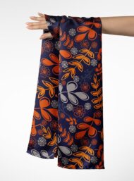 Leaf flower style with orange,grey colors - Image 3