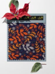 Leaf flower style with orange,grey colors - Image 6