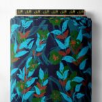 Leaf flower style with blue,green colors