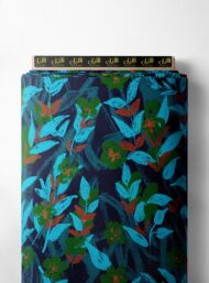 Leaf flower style with blue,green colors