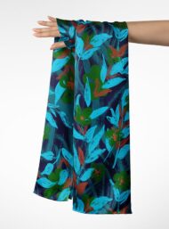 Leaf flower style with blue,green colors - Image 3