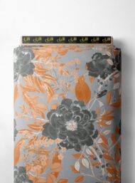 Petal flower style with grey,orange colors