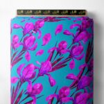 Leaf flower style with pink,green colors