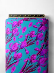 Leaf flower style with pink,green colors