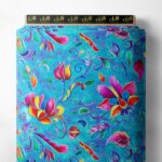 Petal flower style with blue,pink colors