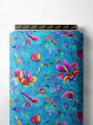 Petal flower style with blue,pink colors