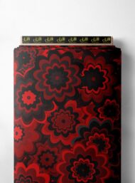 Bloom flower style with red, black colors