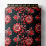 Petal flower style with red,green colors