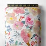 Bloom flower style with pink,white colors