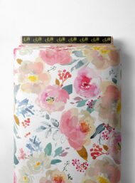 Bloom flower style with pink,white colors