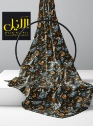 Leaf flower style with brown,blue colors - Image 2