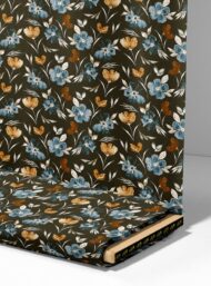 Leaf flower style with brown,blue colors - Image 4