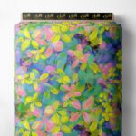 Leaf flower style with green,yellow colors