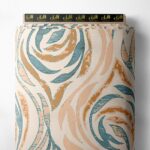 Petal flower style with brown,blue colors