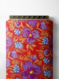 Bloom flower style with red,purple colors