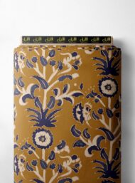 Bloom flower style with brown,blue colors