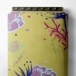 Bloom flower style with purple,green colors