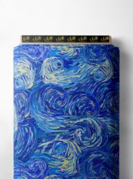 Wave ocean and sky style with blue colors