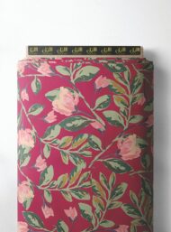 Leaf flower style with pink,green colors