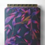 Leaf flower style with purple,pink colors