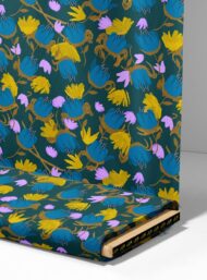 Bloom flower style with blue,yellow colors - Image 4