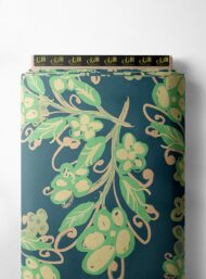 Leaf flower style with green,white colors